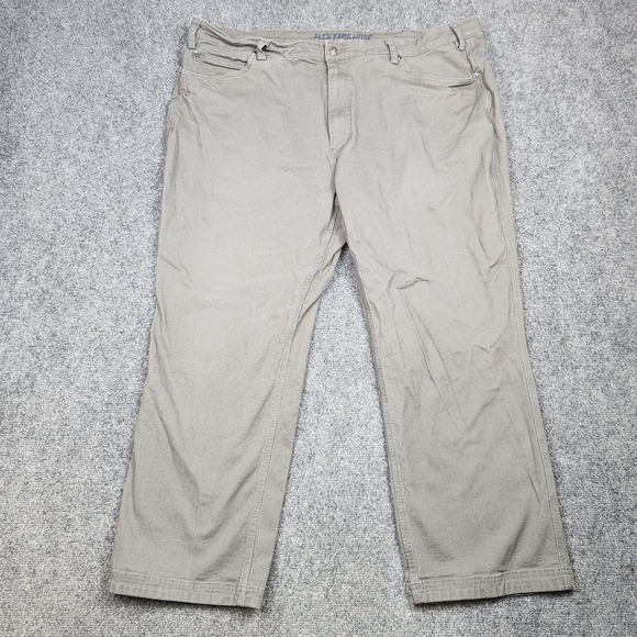 Duluth Trading Flex Fire Hose Pants Mens 46x30 Gray Relaxed Fit Workwear Utility - Picture 1 of 16